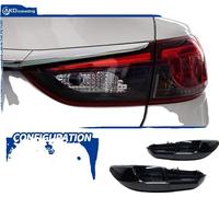 Feux arrière pour Mazda 6, Feux de signalisation dynamiques, Haute puissance lumineuse, Noir Un kit