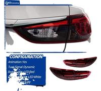 Feux arrière pour Mazda 6, Feux de signalisation dynamiques, Haute puissance lumineuse, Rouge un set