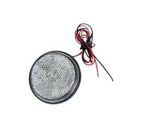 Feux Arrière Ronds Pour Motos Clignotants Réflecteurs LED ATV D'avertissement Latéraux De Camion Accessoires 24SMD 12V Arrêt De Course Arrière(WHITE)