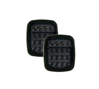 Feux Arrière Voiture 2 Pièces Pour Jeep Pour Wrangler YJ TJ CJ JK Camion Remorque Caravanes Feu Arrière 16 LED Feu Arrière Universel Frein Feu Arrière Feux Arrière(Red)