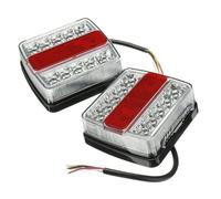 Feux Arrières Kit 2 Feux Arrière LED Submersibles pour Remorque 12V 15 LED Feux Gabarit Étanches Universels pour Camping-Cars Feu Arrière Remorque