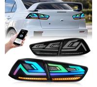 Feux Arrières Lot De 2 Feux Arrière De Voiture pour Mitsubishi pour Lancer Evo-X 2008-2018 Feux De Freinage Clignotants Feux De Recul Feu Arrière Remorque(C RGB V1)