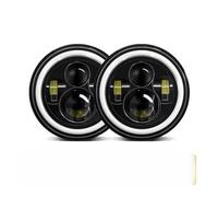 Feux Avant 2 Pièces Universel 7 Pouces LED Voiture Moto Phare DRL H4 Phare 7 "Phare pour VW pour Coccinelle Classique pour Santana PS10 2004 Phare Avant(2 Piece)