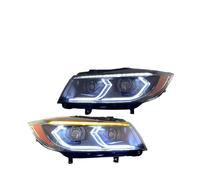 Feux avant de voiture Compatible Pour les phares BMW Série 3 E90 2005-2012 318i 320i 325i Mise à niveau des signaux DRL Accessoires d'assemblage de phares(2p Lights Led Blubs,09-12,Halogen)