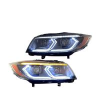 Feux avant de voiture Compatible Pour les phares BMW Série 3 E90 2005-2012 318i 320i 325i Mise à niveau des signaux DRL Accessoires d'assemblage de phares(2p Lights Led Blubs,09-12,Halogen)