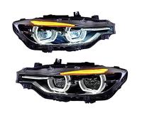Feux avant de voiture compatibles avec la lentille de projecteur de phare LED BMW F30 F35 2013-2018 série 3 320i 325i DRL Angel Eyes, accessoires automobiles(For Halogen)