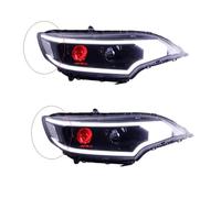 Feux avant de voiture pour Jazz Fit GK5 2014-2020 LED Phare Clignotants LED DRL Double lentille Hid Bi Xenon Auto Accessoires Paire de lampes avant