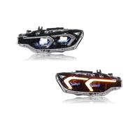 Feux Avant Ensemble Phares Pour F30 2013-2020 LED Lampe Frontale À Scintillement D'eau Qui Coule Phares DRL Paire Ensemble Phare Voiture(LHD)