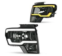 Feux Avant Ensemble Phares Pour Ford Pour F150 F 150 2009 2010 2011 2012 2013 2014, Phare DRL Avec Pilote Tube LED Switchback Phares