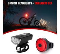 Feux Avant Et Arrière Étanches Rechargeables Usb Pour Vélo, Ensemble De Feux Avant Et Arrière, Pour La Conduite De Nuit, Signalisation De Sécurité, Cyclisme
