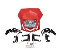 Feux Avant Plaque Phare Moto pour XR 250 CRF 450 XR CRF 150 230 250 450, Accessoires Moto pour Enduro Dirt Bike, Phare Motocross Moto Phares(Rouge)