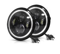 Feux Avants Auto Phare LED 7 Pouces Voiture Et Moto Feu Jour DRL H4 Phare 7 Pouces pour Uaz4x4 pour Jungle pour Hunter Tous pour Terrain pour Tout-Terrain pour MPV Phare Avant(1 PCS)