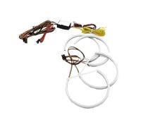 Feux avants auto Pour BMW E46 1998-2002 : 4 Anneaux Lumineux LED RGBW Multicolores, Contrôle À Distance Via Application, Effet « Angel Eyes » Phares principaux(Pre-LCI Halogen)