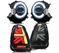 Feux Avants Auto Pour Mini Pour Cooper Pour R56 Pour R57 Pour R58 Pour R59 2007-2013 Accessoires Voiture Phare LED Ensemble Feux Arrière(Headlight Taillight)