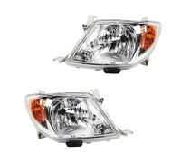 Feux Avants Auto pour Toyota pour HiLux Mk5 pour Pickup Hilux Vigo 2005-2010 Paire Lampes Frontales Ensemble Phares Gauche Et Droit sans Ampoule Projecteur Principal(Left Hand Drive)