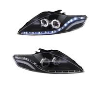 Feux Avants Voiture Pour Ford Pour Mondeo 2007-2012 Phares LED Fusion Avec Feux Jour Clignotants Feux Route Et Lentilles Projection Angel Eyes (2 Pièces) Phares Avant