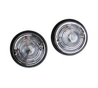 Feux blanc contour chromé - Paire