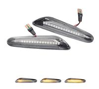 Feux clignotants latéraux dynamiques LED Étanche- Compatible for BMW | Clignotants Latéraux Sans erreur- Compatible for BMW E46 E60 E61 E90 E91 E81 E87 E82 E88 E83 E84 E92 E93 X3 X1 Cristal