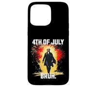 Feux d'artifice de Bruh George Washington du 4 juillet pour garçons et enfants Coque pour iPhone 15 Pro Max