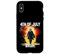 Feux d'artifice de Bruh George Washington du 4 juillet pour garçons et enfants Coque pour iPhone X/XS