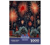 Feux d'artifice du Nouvel an Rouge Festif Puzzle 1000 Pièces Educa Jouet en Bois Cadeau Unique De l'art De La Décoration Jeu Éduchatif Challenge Toy Adultes Et 70x50cm/1000pcs