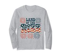 Feux d'artifice « Land of the Rizz Vintage USA Groovy » du 4 juillet Manche Longue
