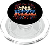 Feux d'artifice « Land of the Rizz Vintage USA Groovy » du 4 juillet PopSockets PopGrip pour MagSafe