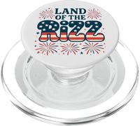 Feux d'artifice « Land of the Rizz Vintage USA Groovy » du 4 juillet PopSockets PopGrip pour MagSafe