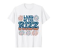 Feux d'artifice « Land of the Rizz Vintage USA Groovy » du 4 juillet T-Shirt