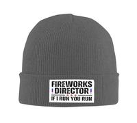 Feux d'artifice - Réalisateur Si Je Cours, Tu Cours Bonnet Homme Respirant Bonnet Coupe-Vent Chapeau Tricoté pour Décontractée Homme Vie Quotidienne