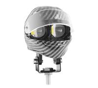 Feux de Brouillard pour Motocyclette - Projecteur Extérieur Étanche | Feu de Travail pour Motocyclette en Forme de Casque avec Flash Double Couleur - Pour Randonnée Routière Conduite Moto Vélo
