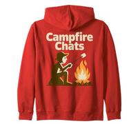 Feux de Camp Chats Outdoor Adventures Camping Life Wild Sweat à Capuche