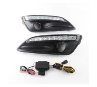 Feux De Circulation Diurne Pour Ford Pour Fiesta 2013 2014 2015 2016 Lumière Du Jour Antibrouillard LED Feux Diurnes DRL(White and Yellow)