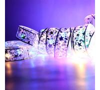 Feux de Fée Ruban Led Lumineux Ruban Noel, 16ft/ 5m Guirlande Lumineuse pour Sapin de Noël Décorations, pour le Nouvel An Fête Mariage Décorations de Noël Extérieur Intérieur Ornements