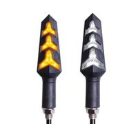 Feux De Freinage Clignotants Universels Pour Moto 12 V 2/4 Pièces Clignotants Pour Moto Feux De Circulation Diurnes En Forme D'arête De Poisson Flexibles Et Flexibles