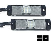 Feux de Gabarit Led | 2 pcs Feu d’Encombrement Blanc | 12V/24V = 0,04A/0,04A | Feu Étanche | Feux Led Voiture Exterieur