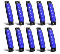 Feux de Gabarit LED Feux Latéraux Eclairage,LED Côté Marqueur Feux Indicateurs De Position Blau 24V Étanche LEDs Feuxs de côté pour Camion Remorque Camion Bus Bateau