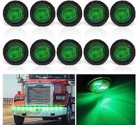 Feux de Gabarit LED Feux Latéraux Eclairage,LED Côté Marqueur Feux Indicateurs De Position Vert 12V/24V Étanche côté pour Camion Remorque Camion Bus Bateau