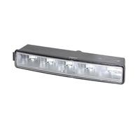 Hella Feu diurne LED Ledayline 2Pt 010 043-041 24V Droit Voyant limpide Blanc Câble 500 mm Fiche AMP
