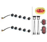 Hella Kit de feux diurnes 2PT 010 458-701 LEDayflex 12/24V rond encastré limpide 120mm Jeu