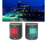 Feux de Navigation, 2 Lumières de Poupe à LED, Bandes Lumineuses Marines IP54 pour Feux de Bateau, Lumière de Proue et de Poupe PC Tribord Vert Port Rouge Angle de Faisceau de