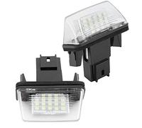 Feux de Plaque d'Immatriculation LED, 2 Éclairages de Plaque Arrière, Compatibles avec C3 2009-2012, 207 2006-2012, Blanc Froid 6000K, Canbus Sans Erreur