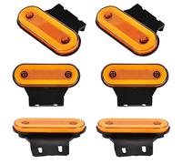 Feux de position 12 V/24 V avec support, feu de position LED orange, feux de position LED, feux de position latéraux pour camion, réflecteur, feu arrière, feu stop pour remorque, caravane, voiture