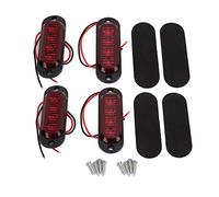 Feux de Position Latéraux à LED, 4 Pièces 12-24V 3000K IP65 étanche 4 LED Feux de Position Latéraux de Remorque Voiture Lumière Stroboscopique Camion Lumière de Secours Avant Feux(rouge)