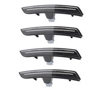 Feux de Position Latéraux à LED Avant Arrière Gauche Droite LED Feux de Position Latéraux 2 Ambre + 2 Rouges pour Camaro 2016-2020 Clignotants de Pare-chocs