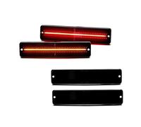 Feux de Position latéraux Avant/arrière de Remplacement pour Jeep Cherokee Grand Wagoneer J10 J20 1974-1982 1983 1984 1985 1986 1987 (4 pièces, Ambre Rouge)
