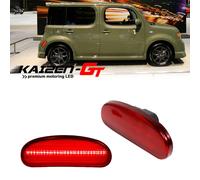 Feux de position latéraux de pare-chocs arrière à LED rouges avec lentille fumée/rouge pour NISSAN CUBE 2009-2014, lampe d'extension d'aile, feux de conduite, feux de stationnement