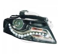 Feux De Projet LHD À LED DRL Clairs Noirs Pour Audi A4 8K/8E 2007-2011 Paire