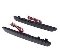 Feux de réflecteur pare-chocs pour arrière voiture, étanches à la poussière, noir, rouge, coque transparente, feux d'arrêt pour, 2 pièces, pour Mazda 3 2004 - 2009(Black Lens)