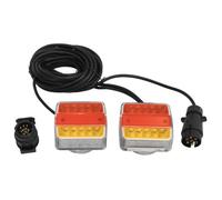 vidaXL Feux de remorque 2 pièces rouges 10,5 x 7,5 x 10 cm Ampoule LED 12 V